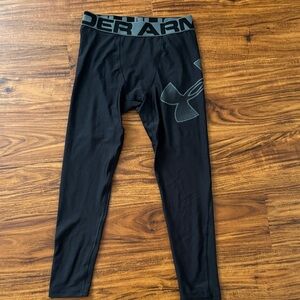Under Armour Boys' Black HeatGear Armour Leggings NWT Size Medium